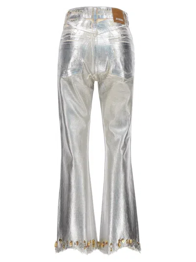 Jacquemus Le De Nîmes Court Articha Jeans In Silver
