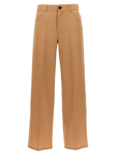 Jil Sander High Waist Wide Leg Trousers With Pockets