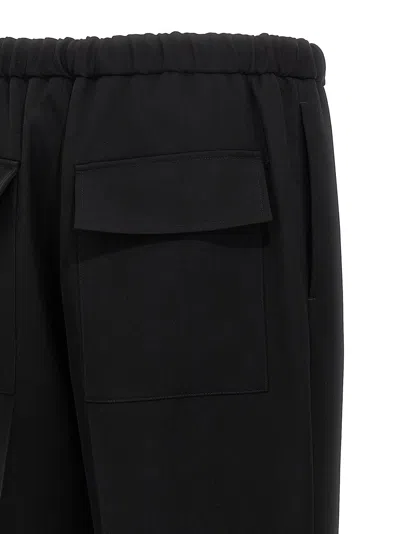 Jil Sander Relaxed Fit Cropped Leg Pants In Black