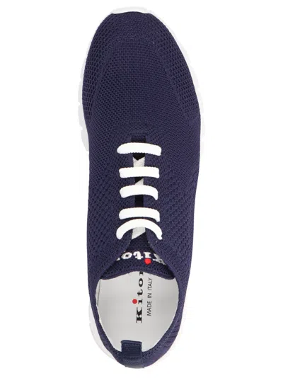 Kiton Navy Blue Fit Running Sneakers