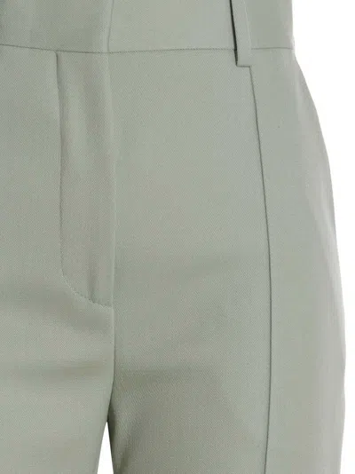 Lanvin Tailored Kick Flare Wool Trousers In Green For Women