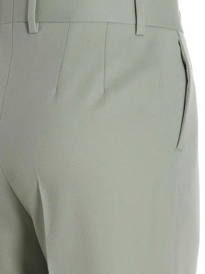Lanvin Tailored Kick Flare Wool Trousers In Green For Women