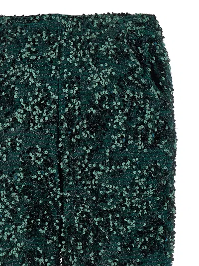 Le Twins Dark Green Flared Leg Pants