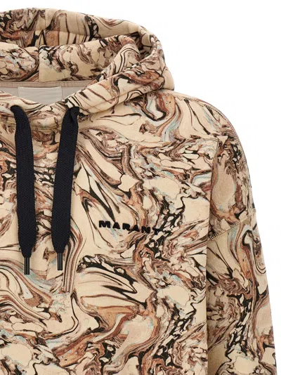 Isabel Marant Hooded Drawstring Sweater Printed Pattern