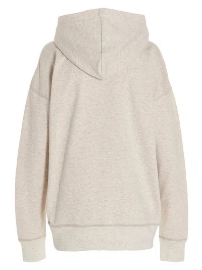 Isabel Marant Étoile Isabel Marant Etoile Women Melange Ivory Cotton Blend Mansel Sweatshirt In Gray
