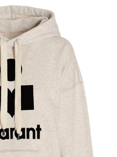 Isabel Marant Étoile Isabel Marant Etoile Women Melange Ivory Cotton Blend Mansel Sweatshirt In Gray