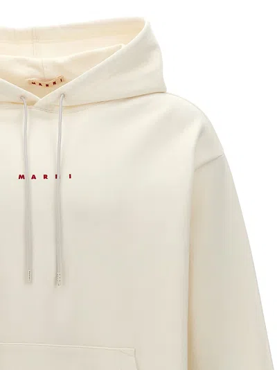 Marni Blue Hoodie With Logo On Chest For Men