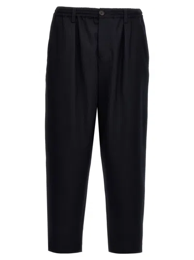 Marni Blue Tropical Wool Crop Trousers