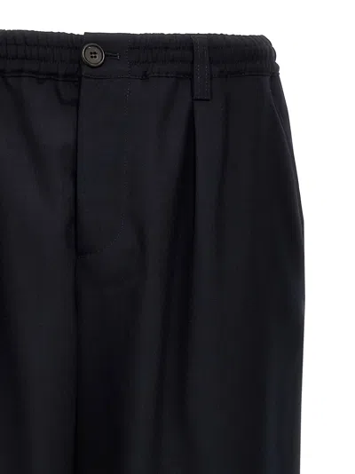 Marni Blue Tropical Wool Crop Trousers
