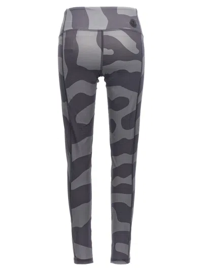 Moncler Genius Camouflage Print Activewear Leggings In Blue