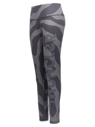 Moncler Genius Camouflage Print Activewear Leggings In Blue