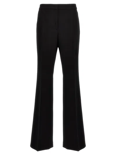 Moschino Wide-leg Wool Blend Crepe Pants With Central Pleat