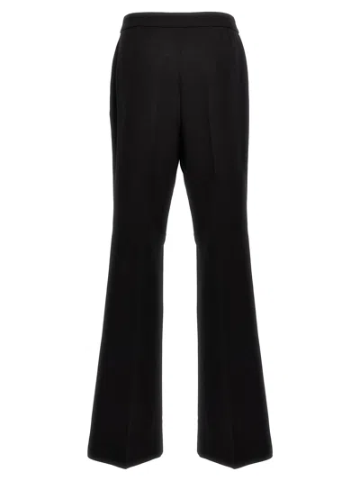 Moschino Wide-leg Wool Blend Crepe Pants With Central Pleat