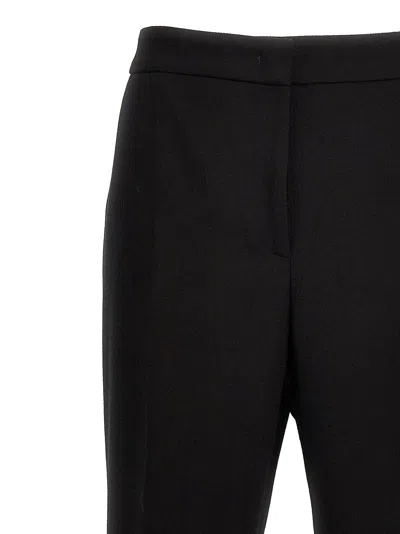 Moschino Wide-leg Wool Blend Crepe Pants With Central Pleat