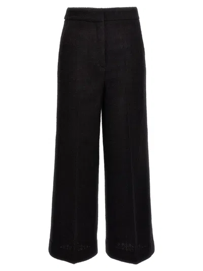 Moschino Wide-leg Textured Fabric Elastic Waistband Pants