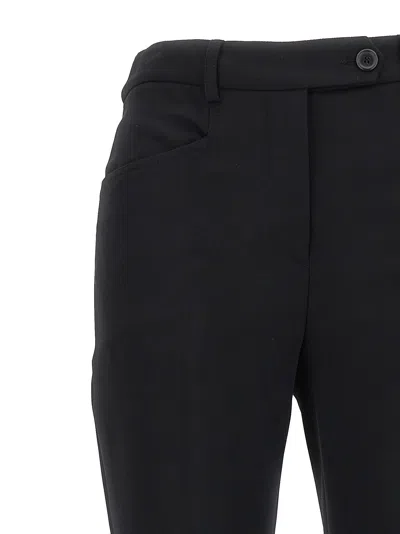 Moschino Straight-leg Pants With Front Pleat In Stretch Viscose
