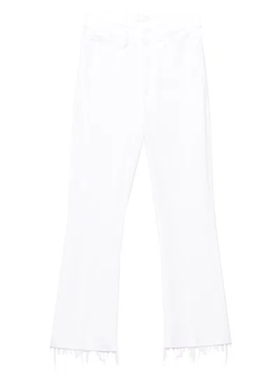Mother The Weekender Fray Jeans In White In White