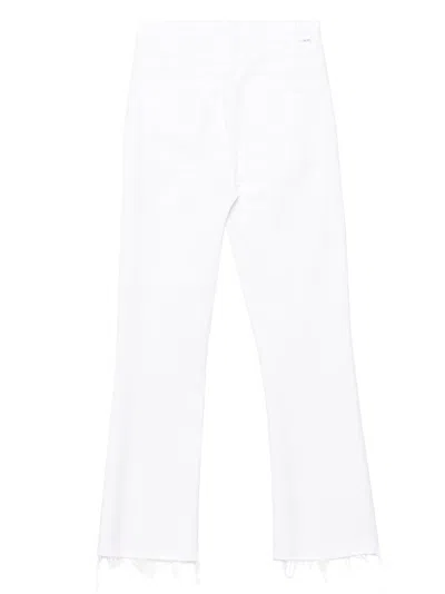 Mother The Weekender Fray Jeans In White In White
