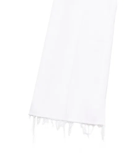 Mother The Weekender Fray Jeans In White In White