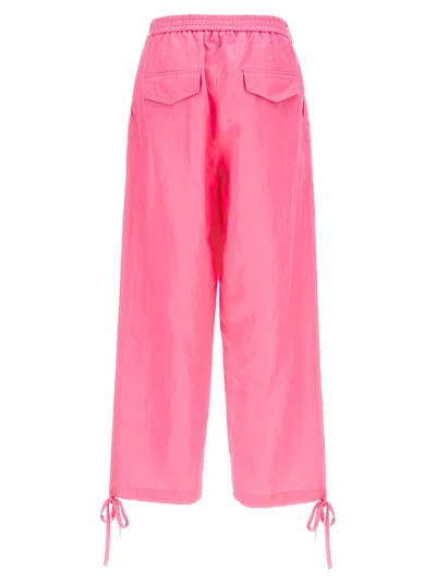 Msgm Elasticated-ankles Wide-leg Trousers