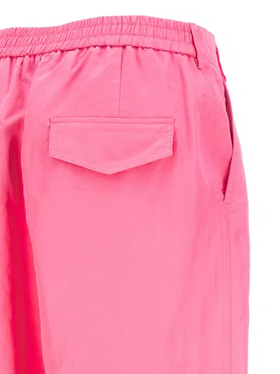 Msgm Elasticated-ankles Wide-leg Trousers