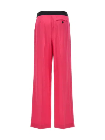 Msgm Trousers With Front Pleats And Elastic Waistband