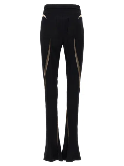 Mugler Stylish And Comfortable Black Viscose Pants For Women