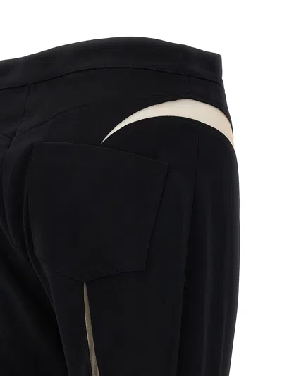 Mugler Stylish And Comfortable Black Viscose Pants For Women