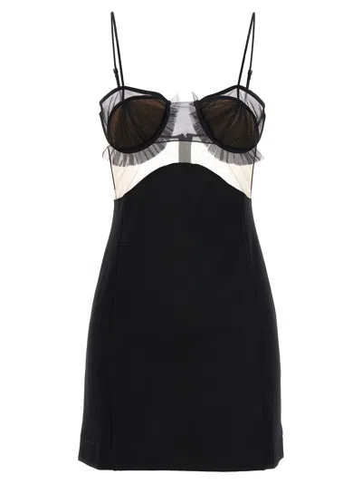 Nensi Dojaka Black Stretch Viscose Jersey Minidress