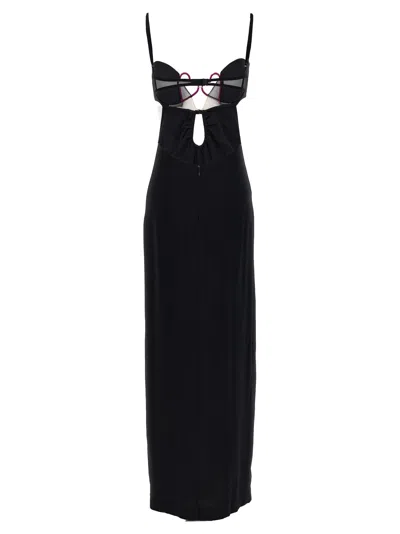 Nensi Dojaka Long Dress With Heart Detail
