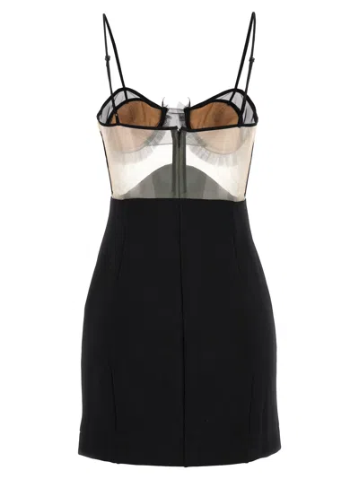 Nensi Dojaka Black Stretch Viscose Jersey Minidress