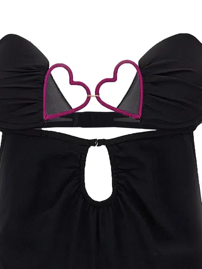 Nensi Dojaka Long Dress With Heart Detail
