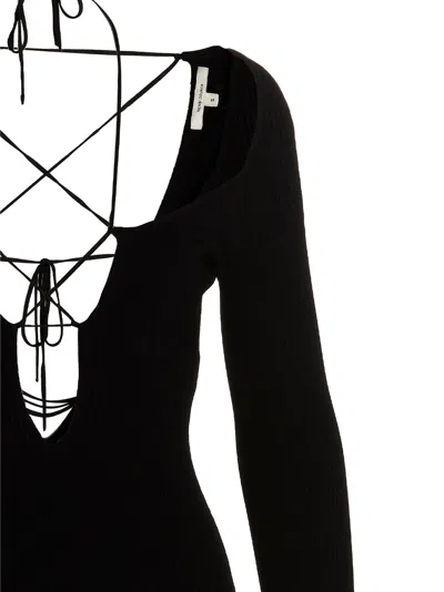 Nensi Dojaka Keyhole Front-split Knitted Mini Dress