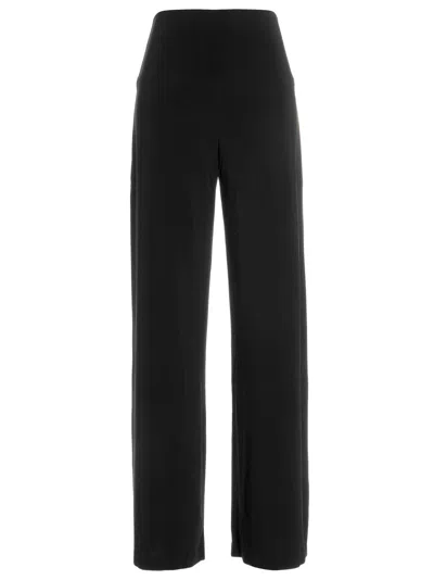 Norma Kamali High Waist Elastic Wide-leg Trousers