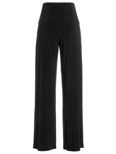 Norma Kamali High Waist Elastic Wide-leg Trousers