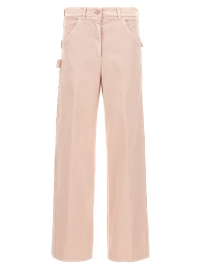 Nude Light Pink Cargo Pants In Pattern