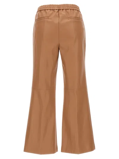 Nude Beige Eco Leather Pants