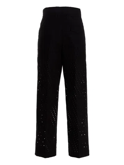 Nude Black Pleated Pants