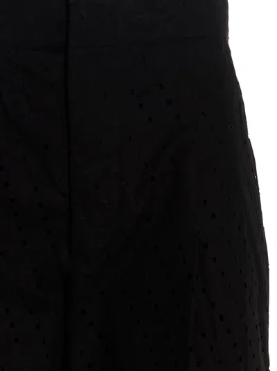 Nude Black Pleated Pants