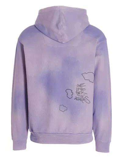 Objects Iv Life Printed Faded Effect Hoodie