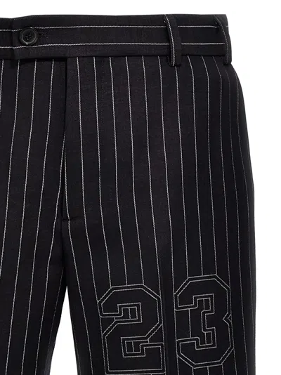 Off-white Off White '23 Pinstripes' Trousers In Blue