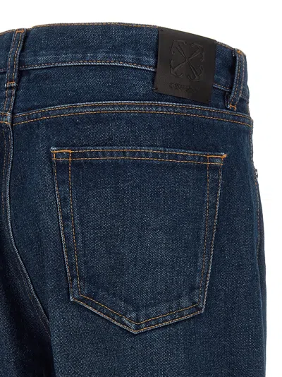 Off-white Arr Tab Zip Det Skate Wide-leg Jeans