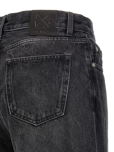 Off-white Off Embroidery Loose Cotton Jeans