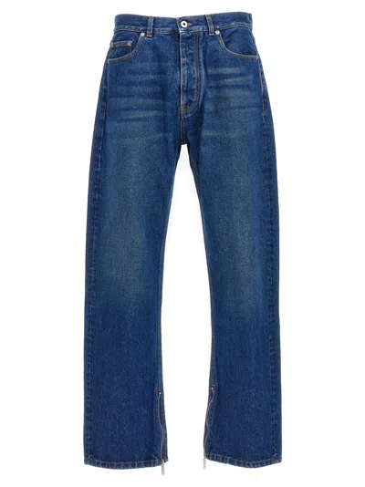 Off-white Indigo Blue Cotton Jeans