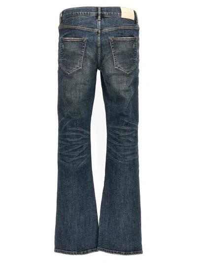 Purple Coated Double Dip Jeans