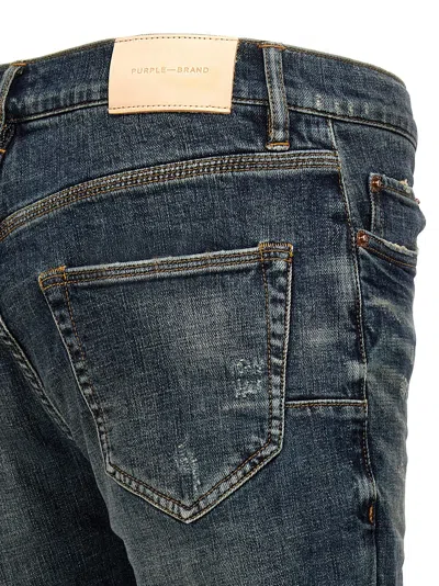 Purple Coated Double Dip Jeans