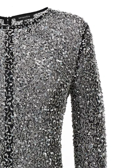 Retroféte Emani Embellished Tulle Mini Dress