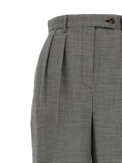 Rochas Puppytooth-pattern Virgin Wool Trousers