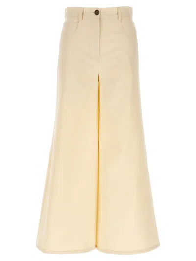Rochas Wide Leg Jeans With Front And Back Pockets