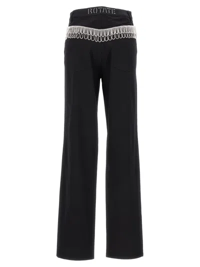Rotate Birger Christensen Rotate Straight Jeans With Cristal Fringes